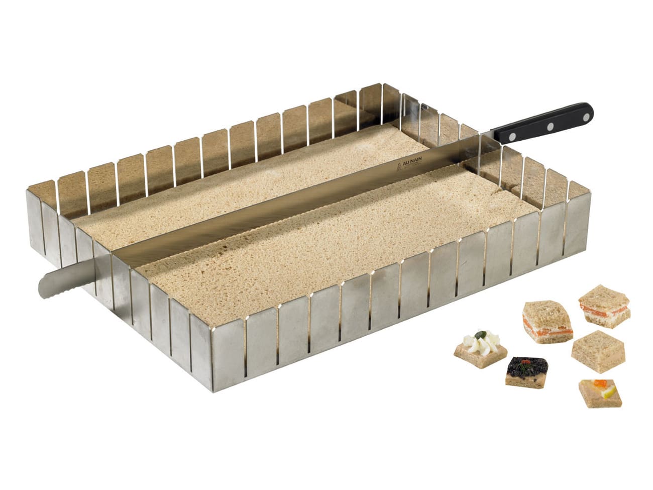 Dimension Nombre De Part Gateau Rectangle Diviseur inox en parts égales - 40 x 30 cm - 96 parts - Mallard Ferrière -  Meilleur du Chef