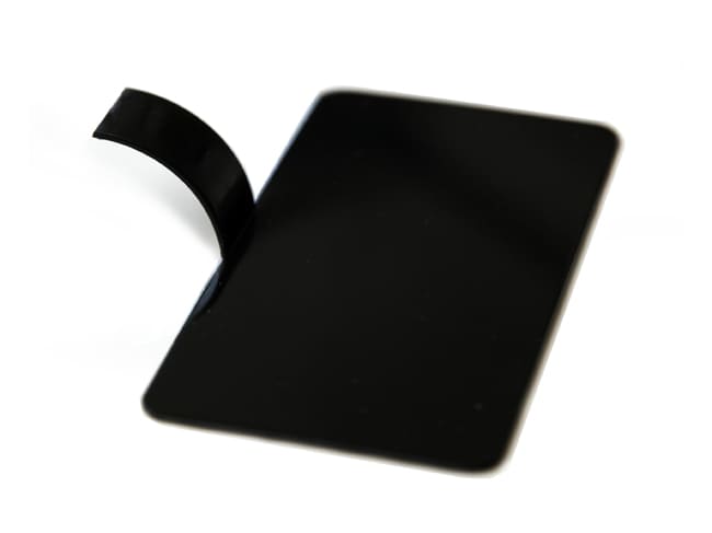 Languette plastique rectangle (x 100) - noir - 10 x 5,5 cm