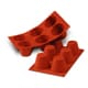 Moule silicone Silicon Flex - 6 babas Ø 7,5 cm - 30 x 17,5 cm - Silikomart