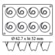 Moule silicone Silicon Flex - 8 volcans Ø 6,2 cm - 30 x 17,5 cm - Silikomart