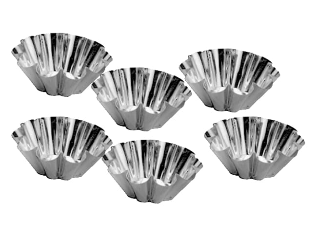 Moule à brioche en fer blanc (x 6) - Ø 10 cm - Mallard Ferrière