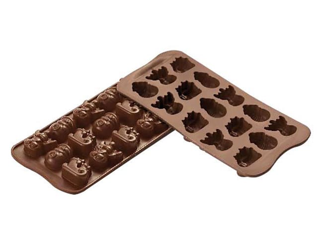 Moule silicone pour chocolat - 15 sujets de Noël - Easy Choc - Silikomart