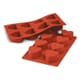 Moule silicone Silicon Flex - 8 coeur Ø 6 cm - 30 x 17,5 cm - Silikomart