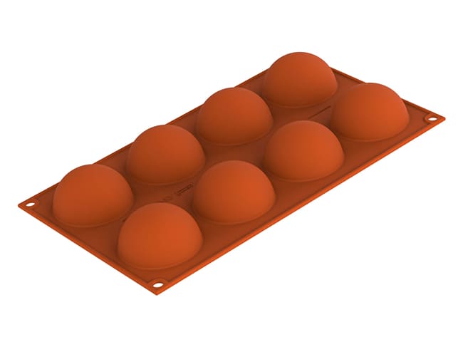 Moule silicone Silicon Flex - 8 demi-sphères Ø 6 cm - 30 x 17,5 cm - Silikomart