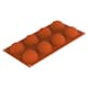 Moule silicone Silicon Flex - 8 demi-sphères Ø 6 cm - 30 x 17,5 cm - Silikomart