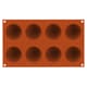 Moule silicone Silicon Flex - 8 demi-sphères Ø 6 cm - 30 x 17,5 cm - Silikomart