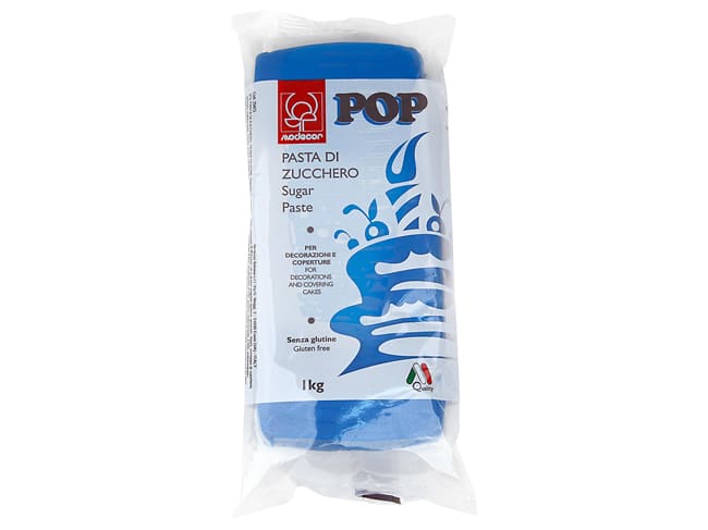 Pâte à sucre bleu - Sachet de 1 kg - Modécor