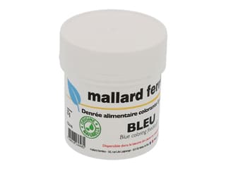 Poudre naturelle colorante 20 g - bleue - liposoluble - Mallard Ferrière