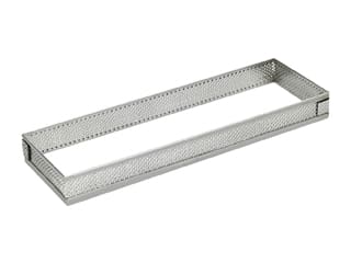 Rectangle à tarte perforé inox