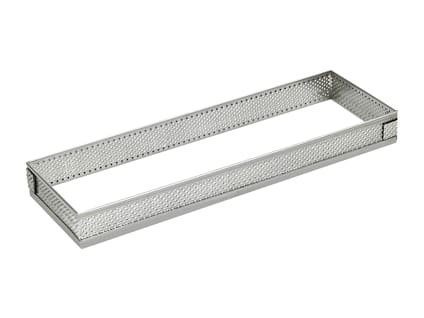 Cercle à Tarte Rectangle De Buyer - Inox Perforé 12x4x2 Cm - Technologie AIR SYSTEM - Fabriqué En France