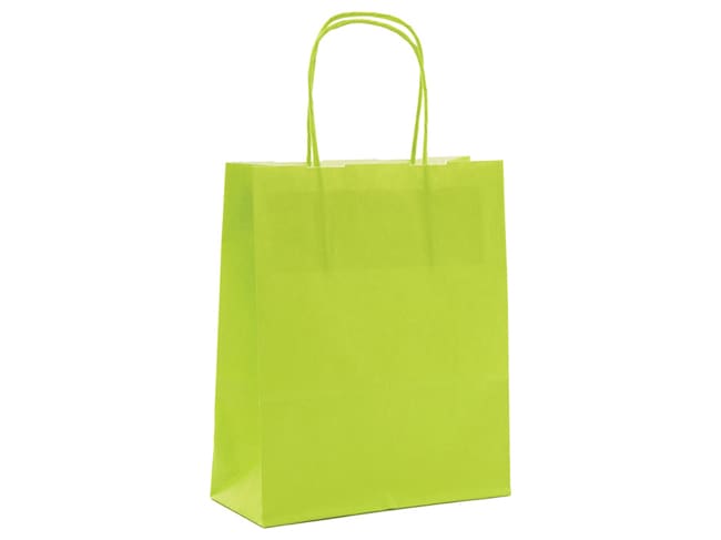 Sac cabas kraft (x 50) - Coloris vert anis