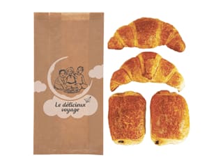 Sac à croissants (x 1000) - kraft brun - 4 croissants