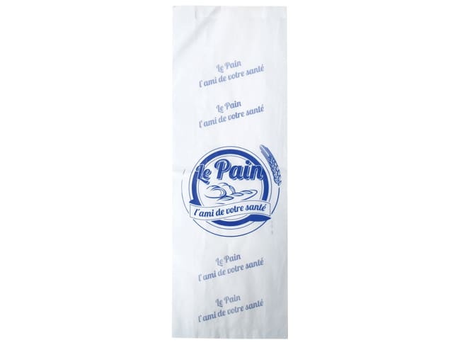 Sac pour pain coupé (x 250) - Kraft blanc 40 g - 49 x 17 cm