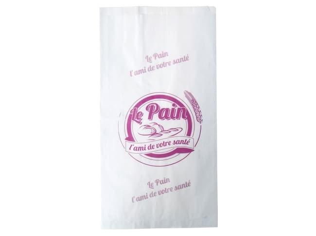 Sac pour pain coupé (x 250) - Kraft blanc 40 g - 49,5 x 24 cm