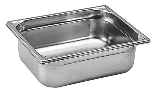Bac Gastronorme GN 1/2 En Acier Inoxydable - Lot De 2 - Capacité 9 L Chacun - Profondeur 14,9 Cm - Pour Bain-marie, Buffet, Restauration - Facile à Nettoyer