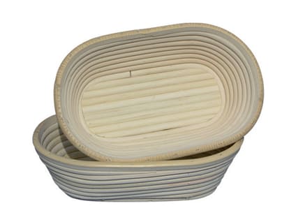 2 Bannetons à Pain Ronds 23 Cm - En Rotin - Pour Fermentation - Boulangerie Maison