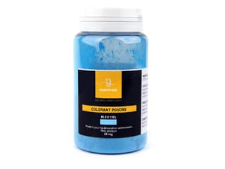 Colorant alimentaire bleu ciel - hydrosoluble - 25 g - Matfer