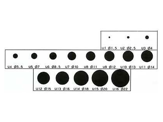 Douille unie - copolyester - Ø 3,5 mm - U3 - Matfer