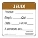 Etiquettes d'identification HACCP - Jeudi