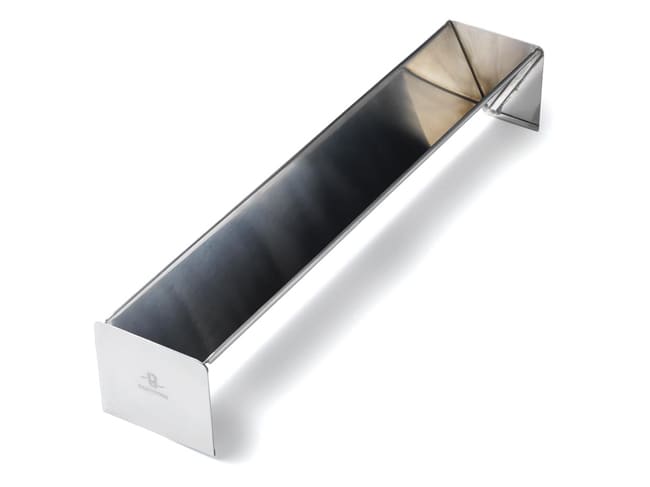 Moule à bûche inox triangulaire - long 50 cm - 9 cm de côté - Matfer