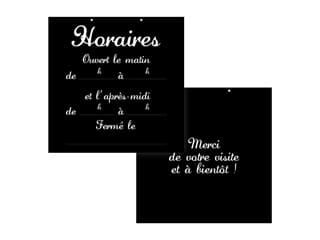 Pancarte horaires