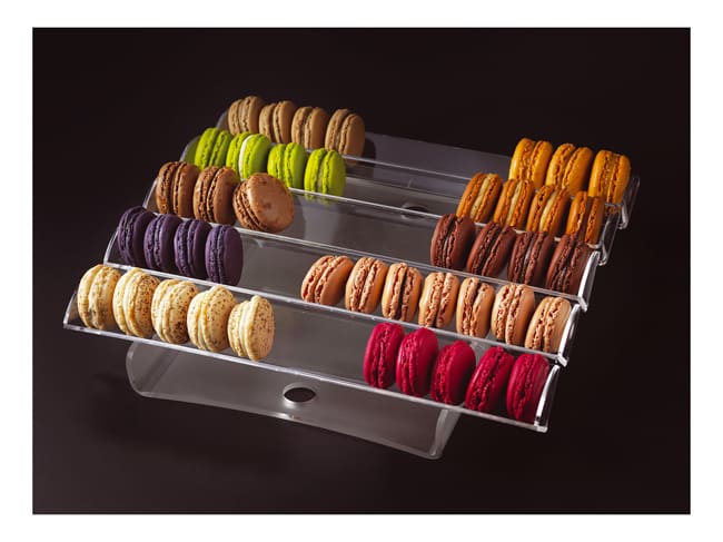 Présentoir à macarons - 5 rangs - 32,5 x 31,5 cm