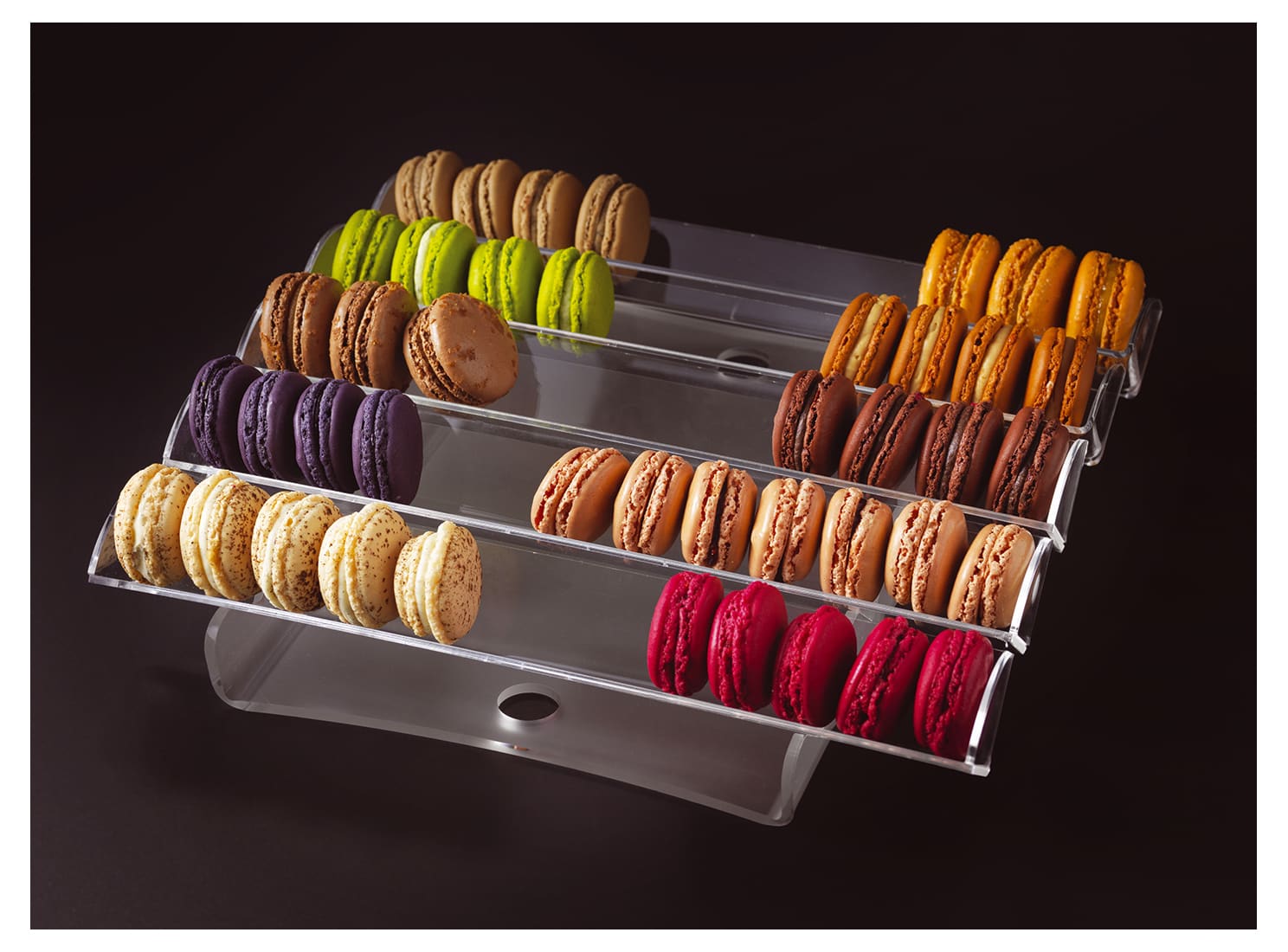 Présentoir à macarons - 5 rangs - 32,5 x 31,5 cm - Meilleur du Chef