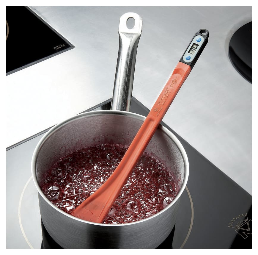 Spatule Thermomètre Transparente à Affichage Numérique Avec Thermomètre Pour Crème Au Chocolat, Sauces, Confitures, Sirops Lecture Instantanée
