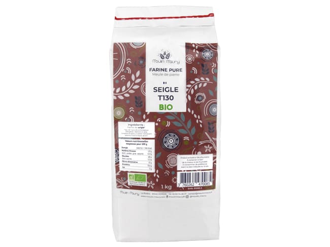 Farine de seigle T130 Bio - 1 kg DDM proche - Moulin Maury