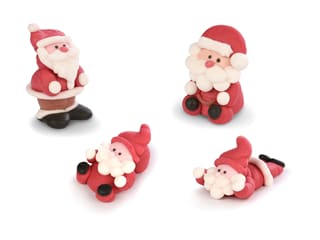 Décors en sucre - Assortiment Père Noel - x 4 - Modécor