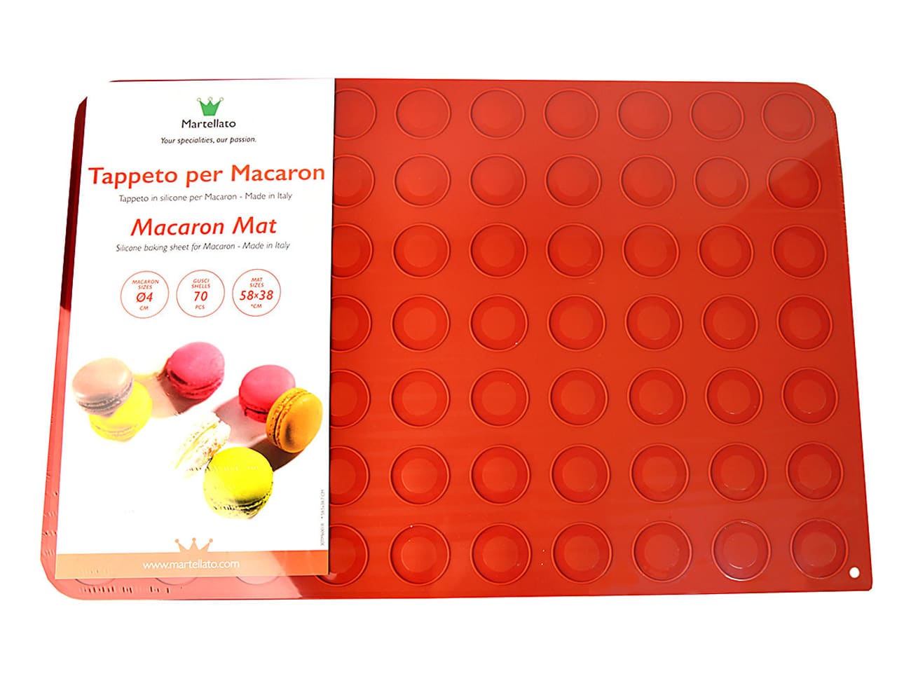 Plaque silicone 42 macarons - 38 x 30 cm - Pavoni - Meilleur du Chef