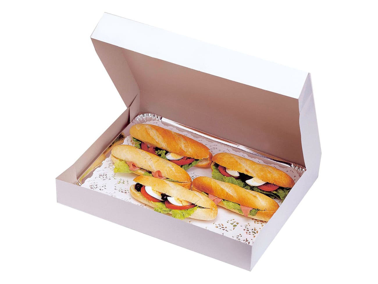 Plateaux traiteurs carton épais, un emballage pour buffets et banquets  PAQUET DE 25 DIM. mm 19 x 28 COULEUR Argent g/m2 1200