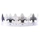 Couronne de roi "Fleurs de Lys" argent - avec attache en carton - Boite de 100 couronnes - Nordia