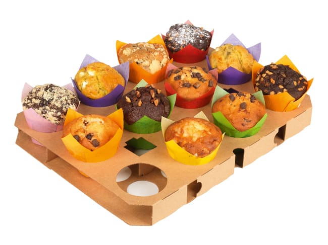 Plaque de cuisson (x 5) - pour Tulipcups - 39,5 x 29,5 cm - Nordia