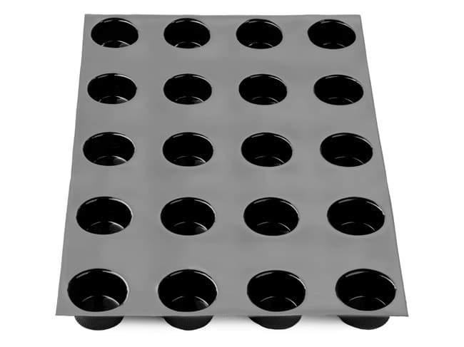 Moule cylindres Fiberform - 60 x 40 cm - Ø 6,5 cm (20 empreintes) - Pavoni