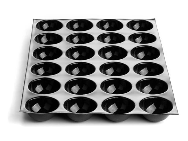 Moule demi-sphères Fiberform - 60 x 40 cm - Ø 8 cm (24 empreintes) - marque/pavoni
