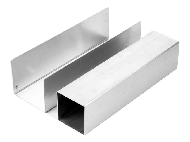 Kit moule barre pâte feuilletée - inox et aluminium - 25 x 7,6 x ht 6,9 cm - Pavoni