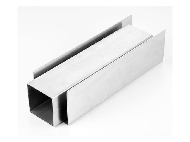Kit moule barre pâte feuilletée - inox et aluminium - 25 x 7,6 x ht 6,9 cm - Pavoni
