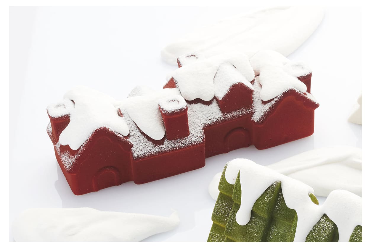 Moule à bûche silicone - Chalet - 25 x 8 cm - Pavoni - Meilleur du Chef