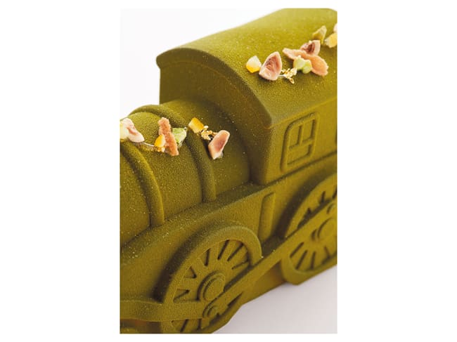 Moule à bûche silicone - Locomotive de Noël - 25 x 8 cm Occasion - Pavoni