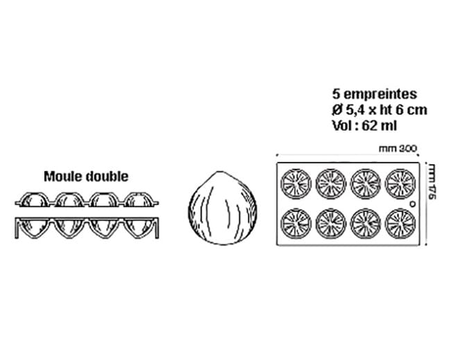 Moule silicone 12 empreintes Nuage By cédric Grolet - Meilleur du Chef