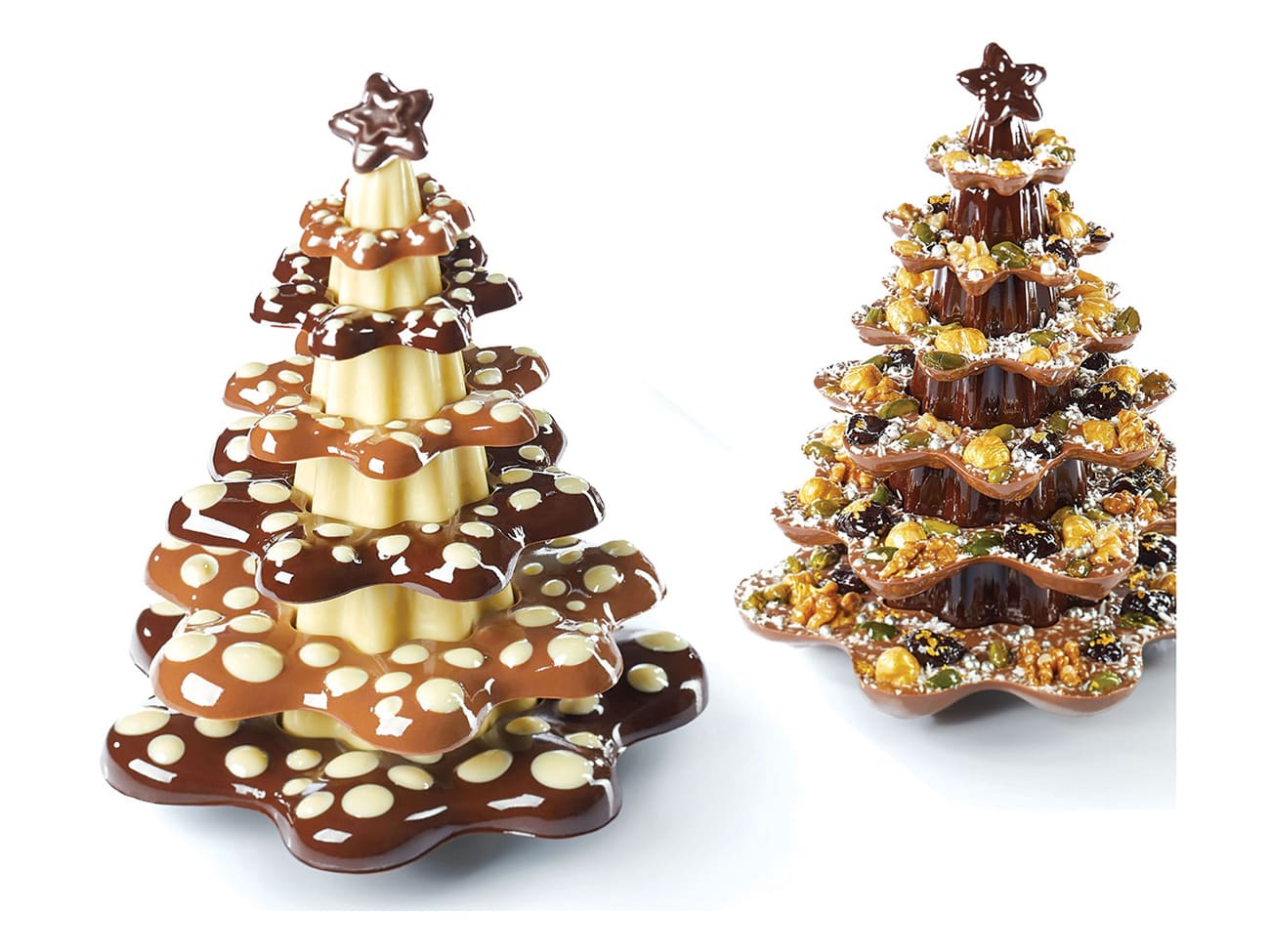 Moule Chocolat Sapin de Noël Tutu Ø 17 x H 20 cm (x2) Pavoni
