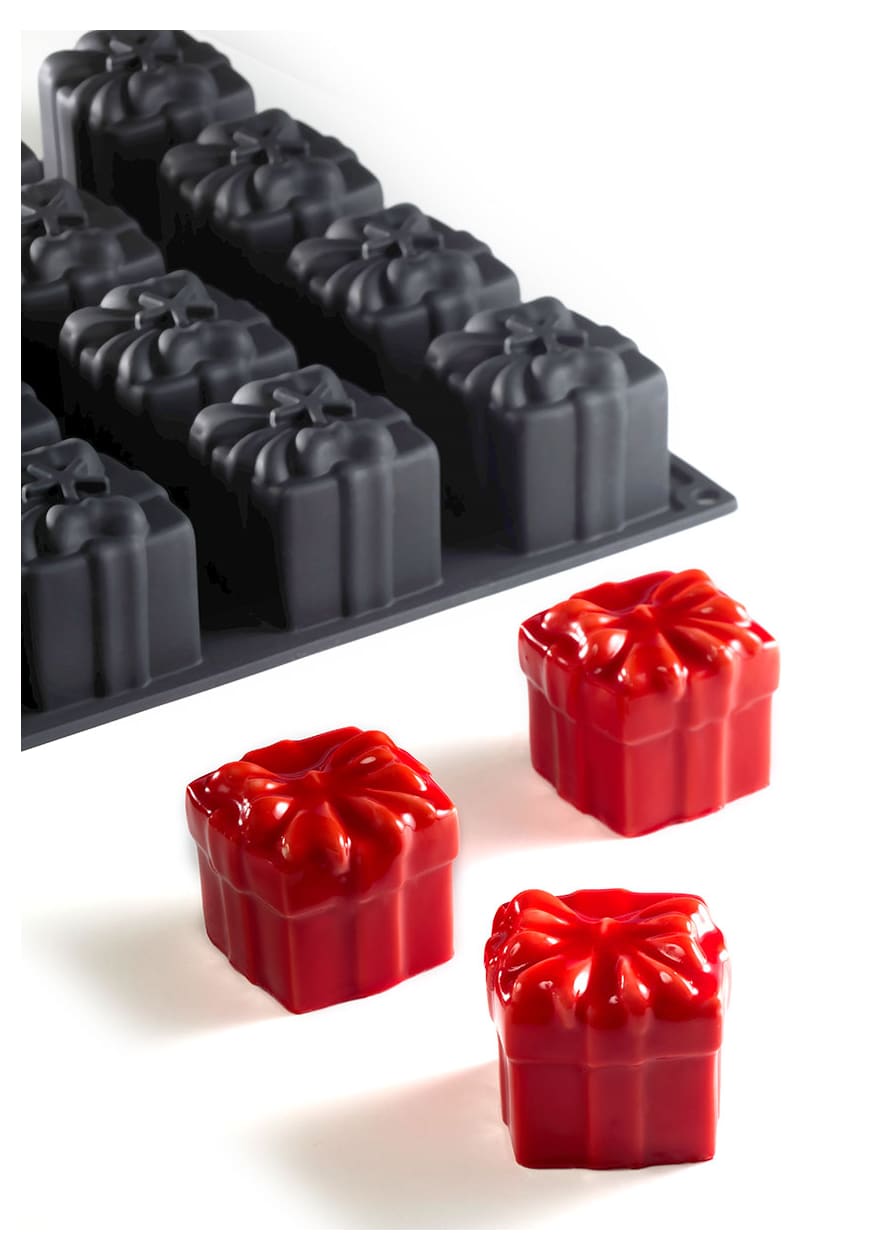 Moule En Silicone SILIKOLOVE 16 Cœurs Bombés Facette Diamant - Pour Cake, Gâteau, Savon