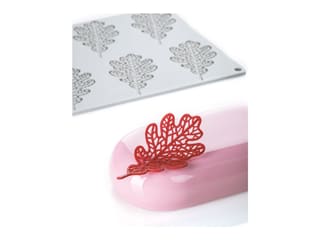 Moule silicone Pavodécor - Décor feuille de chêne - 8 empreintes - Pavoni