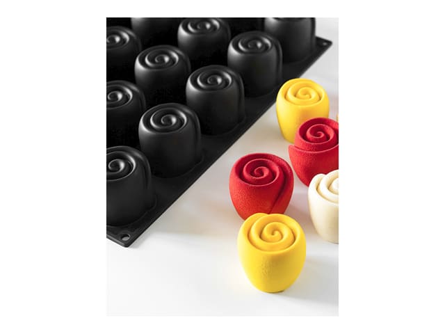 Moule à bûche silicone - Fôret de Sapins - 25 x 9 cm - Pavoni