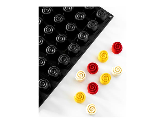 Moule à bûche silicone - Fôret de Sapins - 25 x 9 cm - Pavoni