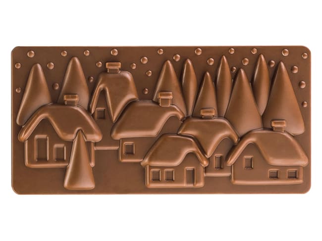 Moule chocolat - Christmas Village - 3 tablettes - Pavoni