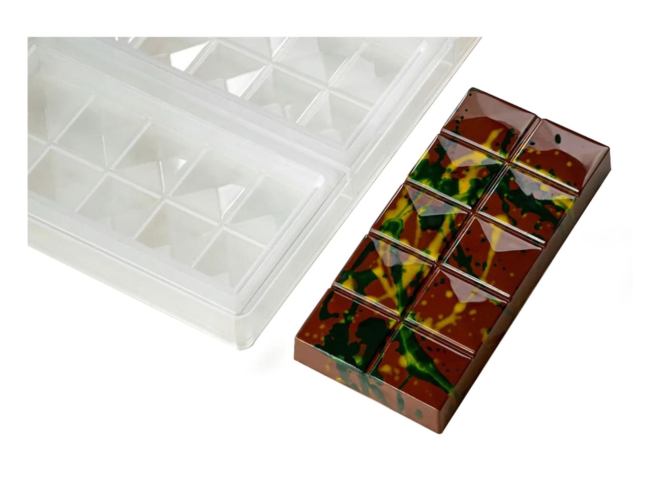 Lot De 4 Moules à Chocolat Plastique Alimentaire Transparent - Formes Olives, Lèvres, Coquillages...
