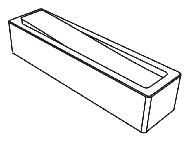 Moule silicone Pavoflex - 20 bandes inclinées - 60 x 40 cm - Pavoni