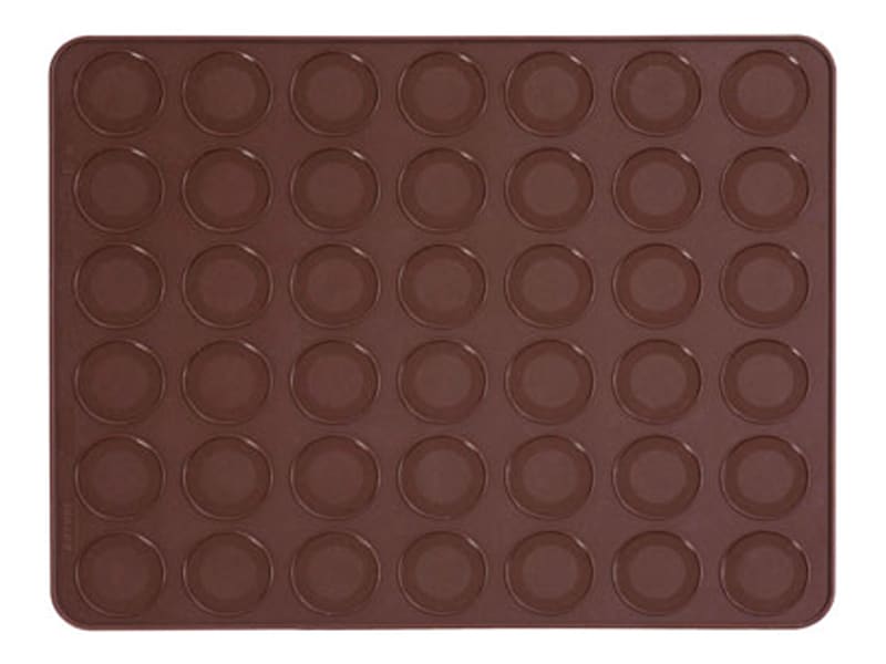 Plaque silicone 42 macarons - 38 x 30 cm - Pavoni - Meilleur du Chef
